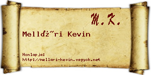 Mellári Kevin névjegykártya